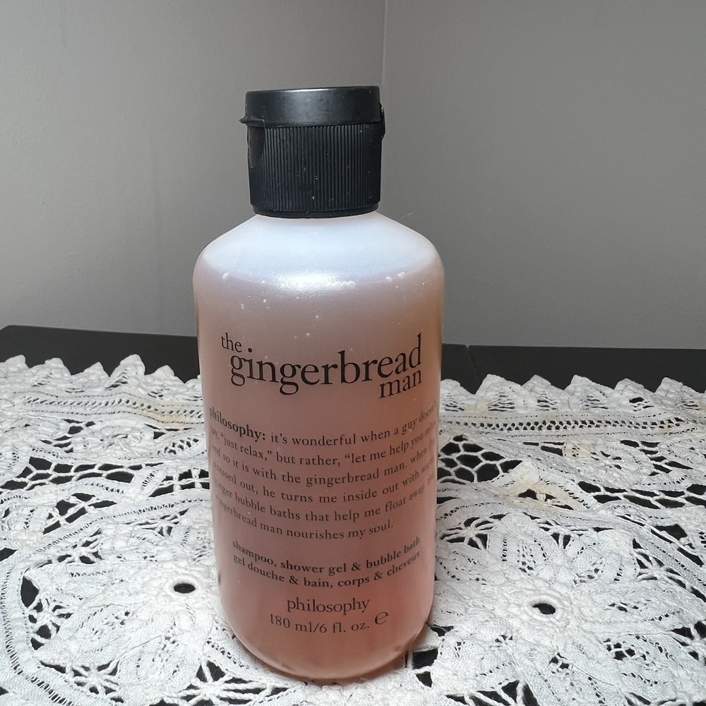 Sealed NEW Philosophy Gingerbread Shampoo Shower Gel & Bubble Bath 6 fl oz